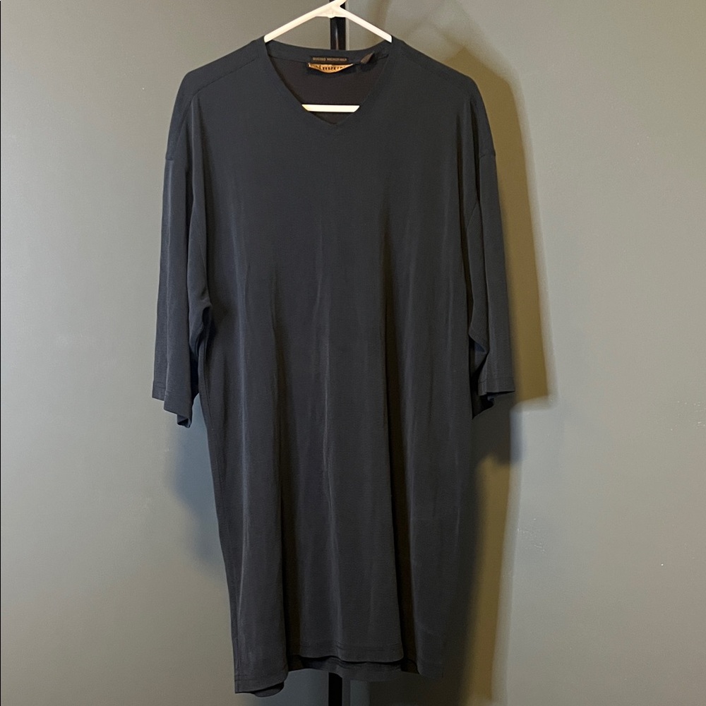 Men's Charcoal Short Sleeve Sueded Microfiber Tee
